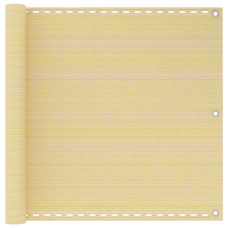 Vidaxl balkonskærm 90x500 cm HDPE beige