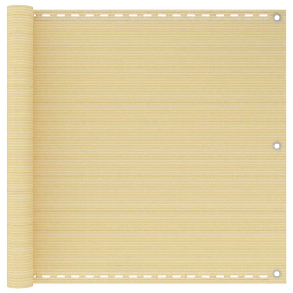 Vidaxl balkonskærm 90x600 cm HDPE beige