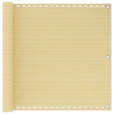 Vidaxl balkonskærm 90x600 cm HDPE beige