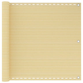 Vidaxl balkonskærm 90x600 cm HDPE beige