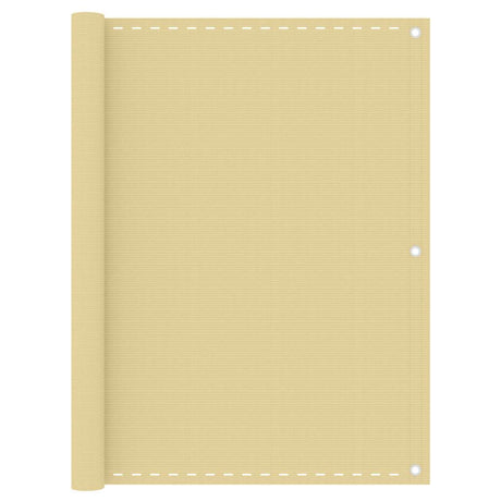 Vidaxl balkonscherm 120x600 cm hdpe beige