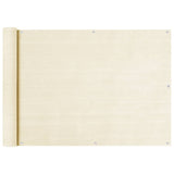 Vidaxl balkonskærm 75x500 cm HDPE creme -farvet