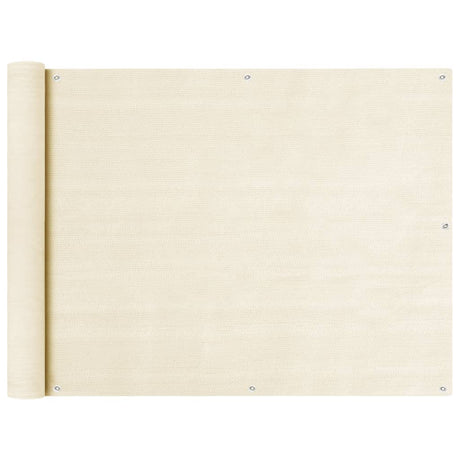 VidaXL altanskærm 90x500 cm HDPE cremefarvet