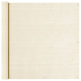 Vidaxl balkonskærm 120x400 cm HDPE creme -farvet