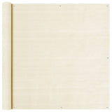 Vidaxl balkonskærm 120x600 cm HDPE creme -farvet