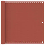 Vidaxl balkonskærm 90x600 cm HDPE terracotta -farvet
