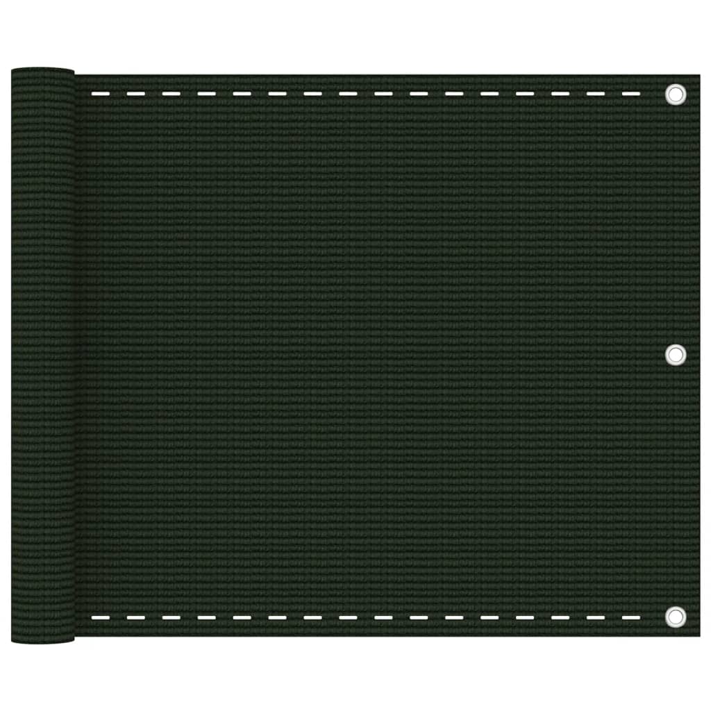 Vidaxl balkonskærm 75x300 cm HDPE Donkergroen