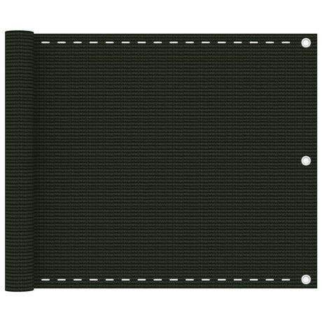 Vidaxl balkonskærm 75x600 cm HDPE Donkergroen