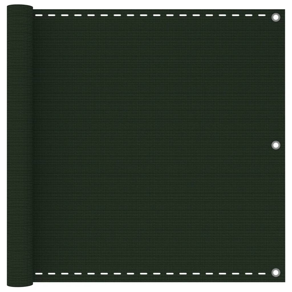 Vidaxl balkonskærm 90x300 cm HDPE Donkergroen