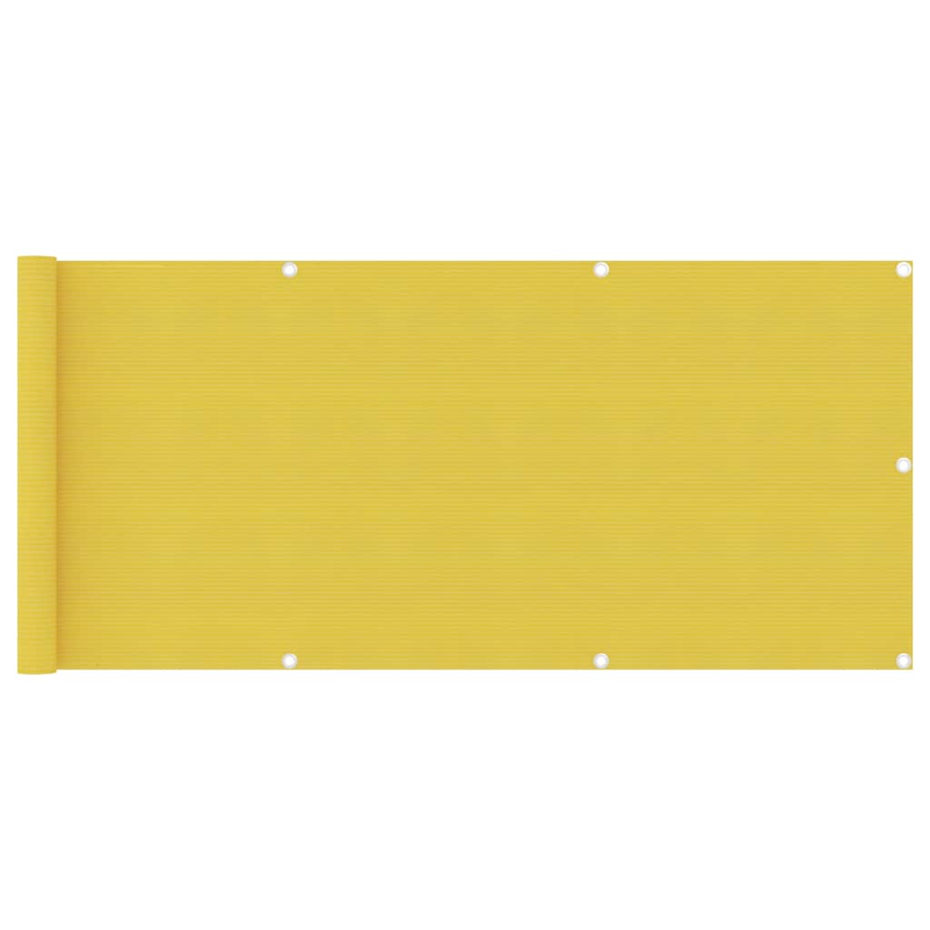 Vidaxl balkonskærm 75x400 cm HDPE gul