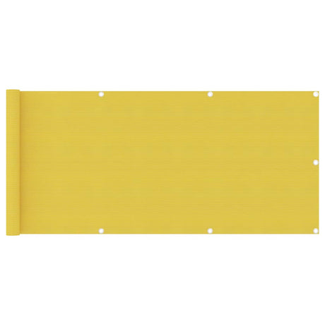 Vidaxl balkonskærm 75x500 cm HDPE gul
