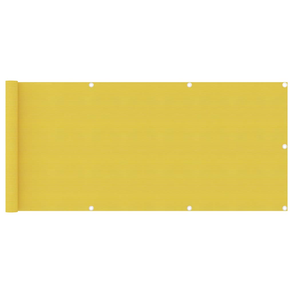 Vidaxl balkonskærm 75x500 cm HDPE gul