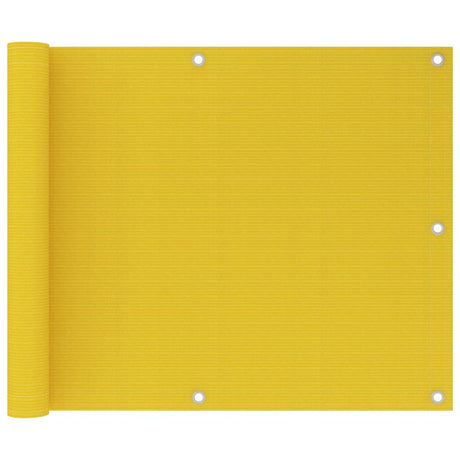 Vidaxl balkonskærm 75x600 cm HDPE gul