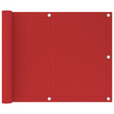Vidaxl balkonskærm 75x300 cm HDPE rød