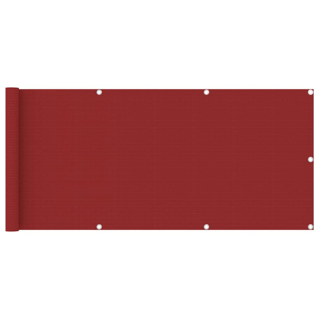 Vidaxl balkonskærm 75x400 cm HDPE rød