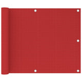 Vidaxl balkonskærm 75x600 cm HDPE rød