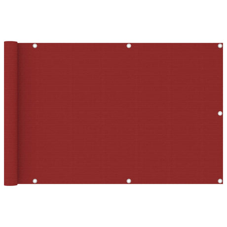 Vidaxl balkonskærm 90x400 cm HDPE rød