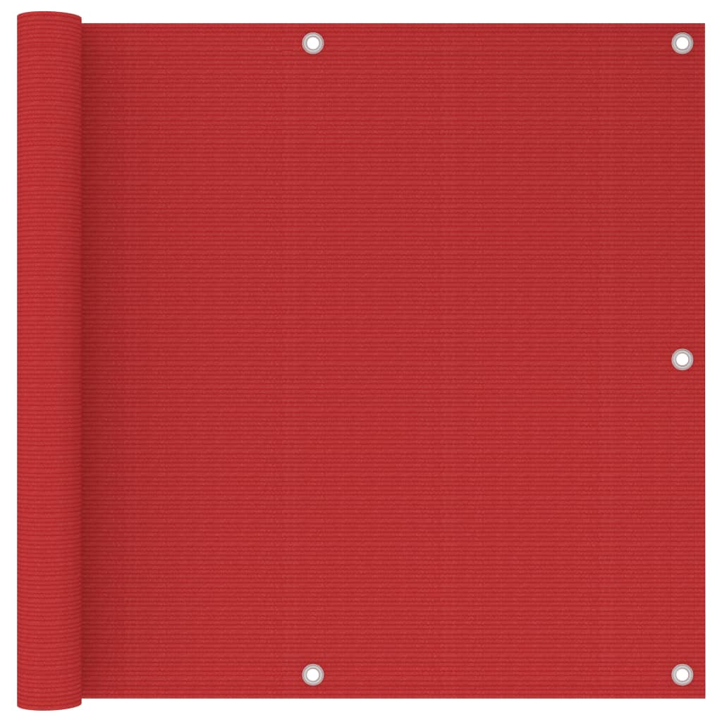 Vidaxl balkonskærm 90x500 cm HDPE rød