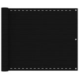 Vidaxl balkonskærm 75x400 cm HDPE sort