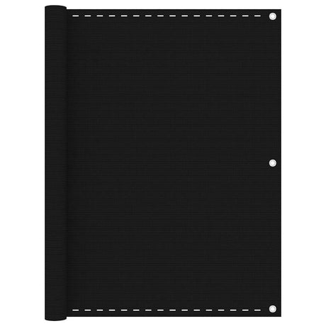 Vidaxl balkonskærm 120x400 cm HDPE sort