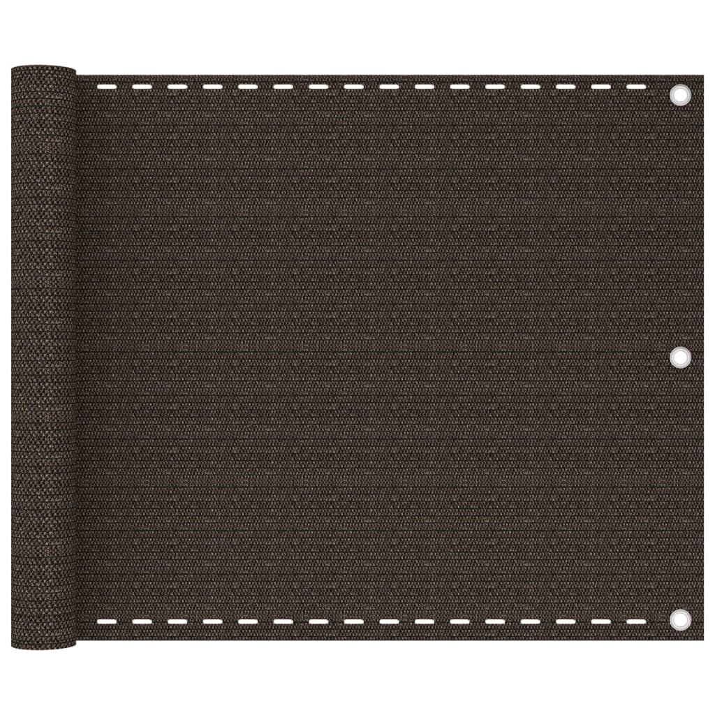 Vidaxl balkonskærm 75x500 cm HDPE Brown