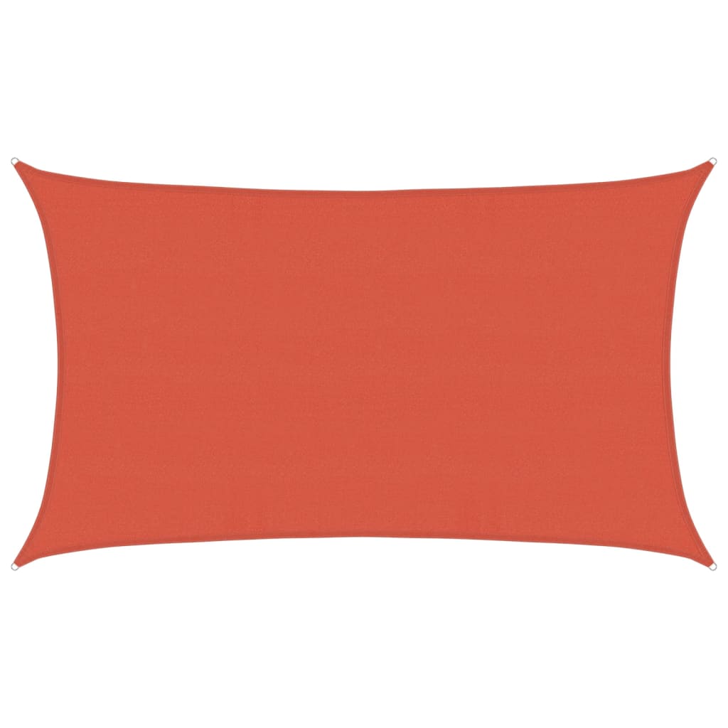 Vidaxl Zonnezeil 160 g m² 5x8 m HDPE Terracotta farvet
