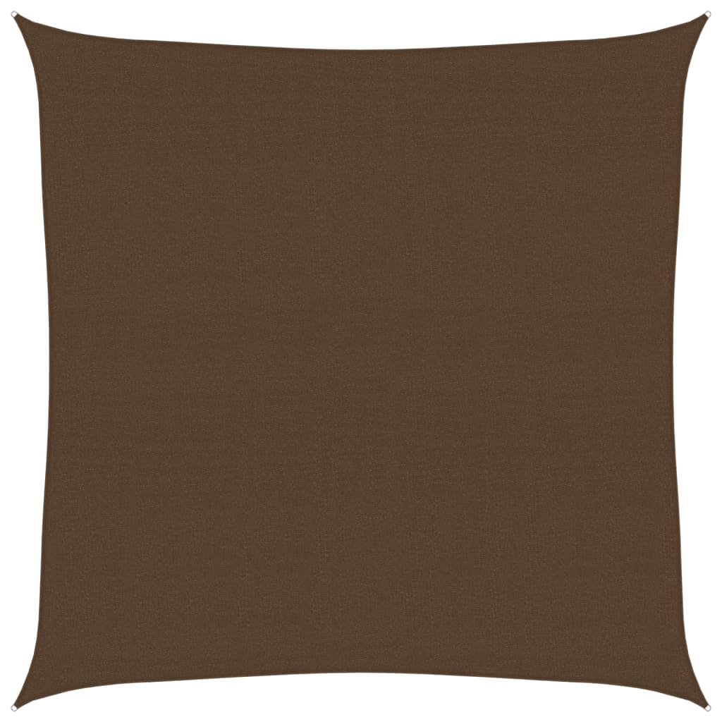 Vidaxl zonnezeil 160 g m² 7x7 m hdpe bruin
