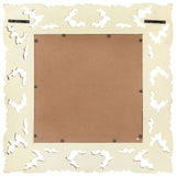 Vidaxl Mirror Hand -Cut 50x50 cm Solid Mango Wood White