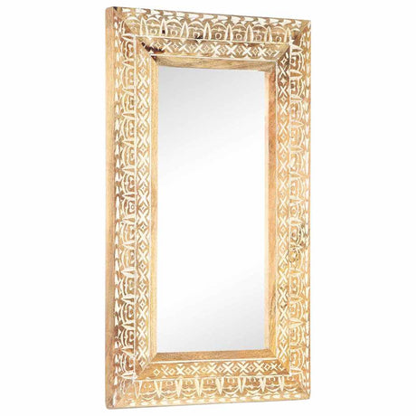 Vidaxl Mirror Hand -Cut 80x50x2,6 cm Solid Mango Wood