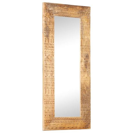 Vidaxx spejl håndskåret 110x50x2,5 cm massivt mangotræ