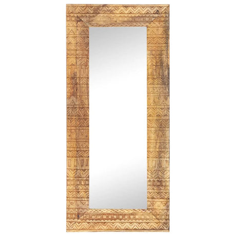 Vidaxx spejl håndskåret 110x50x2,5 cm massivt mangotræ