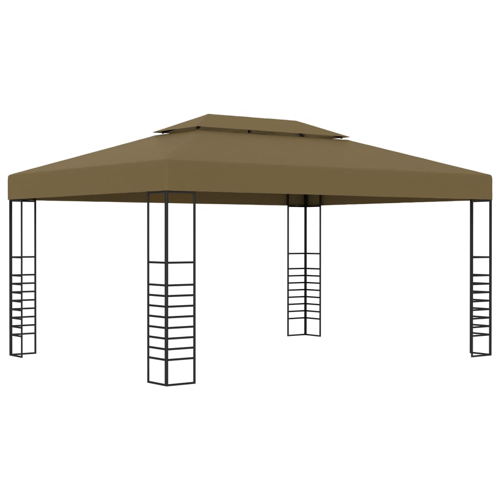 VidaXL Gazebo 180 g m² 3x4 m taupe