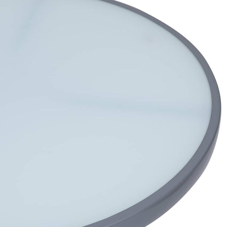 Vidaxl tuintafel 60 cm staal en glas lichtgrijs