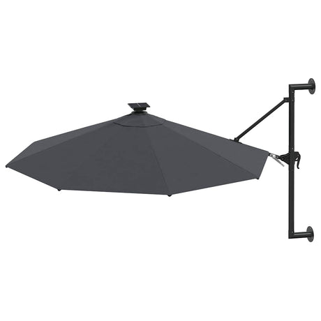 Vidaxl vægparasol med LED'er 300 cm antracit -farvet