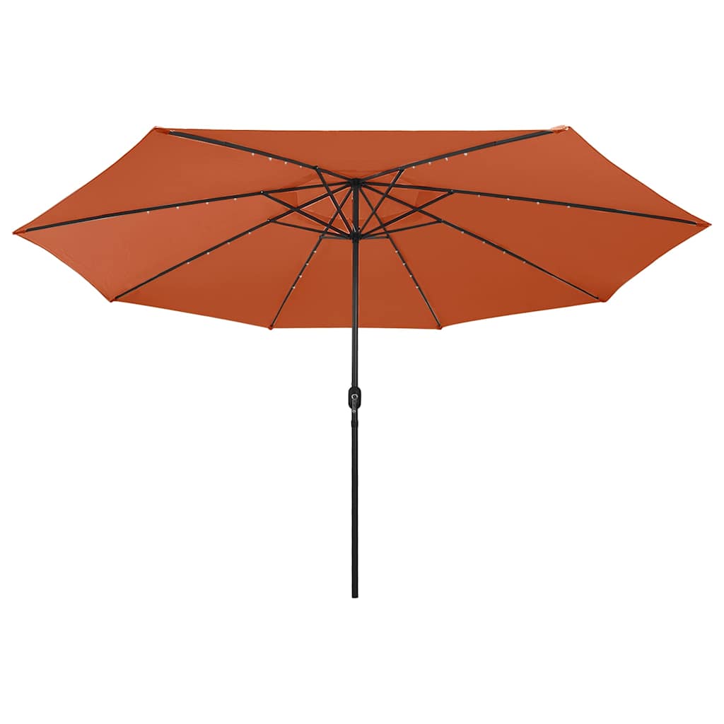 Vidaxx parasol med LED belysning 400 cm terracotta farvet