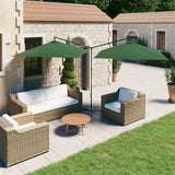 Vidaxl Parasol dobbelt med stålstang 600x300 cm grøn