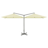 Vidaxl parasol dobbelt med stålstang 600x300 cm sand -farvet
