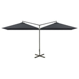 Vidaxl parasol dobbelt med stålstang 600x300 cm antracit -farvet