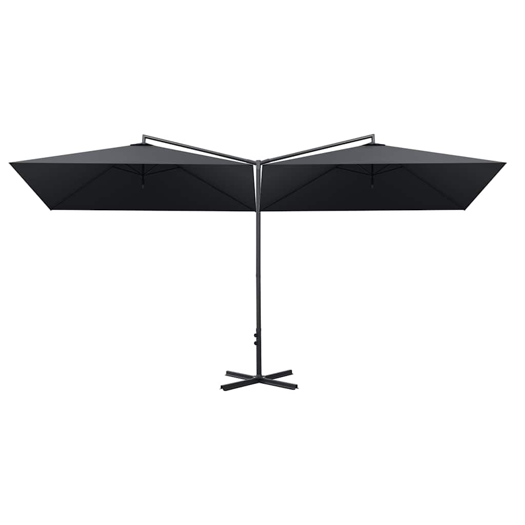 Vidaxl parasol dobbelt med stålstang 600x300 cm antracit -farvet