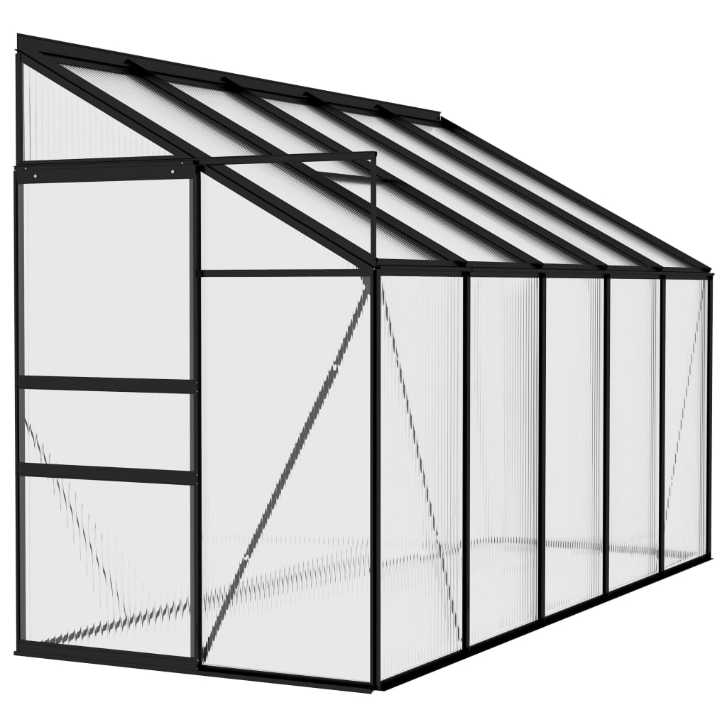 VidaXL Drivhus 6,23 m³ aluminium antracit