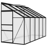 VidaXL Drivhus 6,23 m³ aluminium antracit