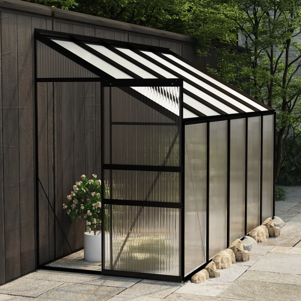 VidaXL Drivhus 6,23 m³ aluminium antracit