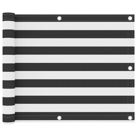 Vidaxl balkonskærm 75x300 cm Oxford stof Anthracite og hvid