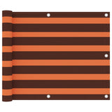 Vidaxl balkonskærm 75x300 cm Oxford stof orange og brun
