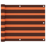 Vidaxl balkonskærm 75x400 cm Oxford stof orange og brun