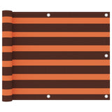 Vidaxl balkonskærm 75x500 cm Oxford stof orange og brun
