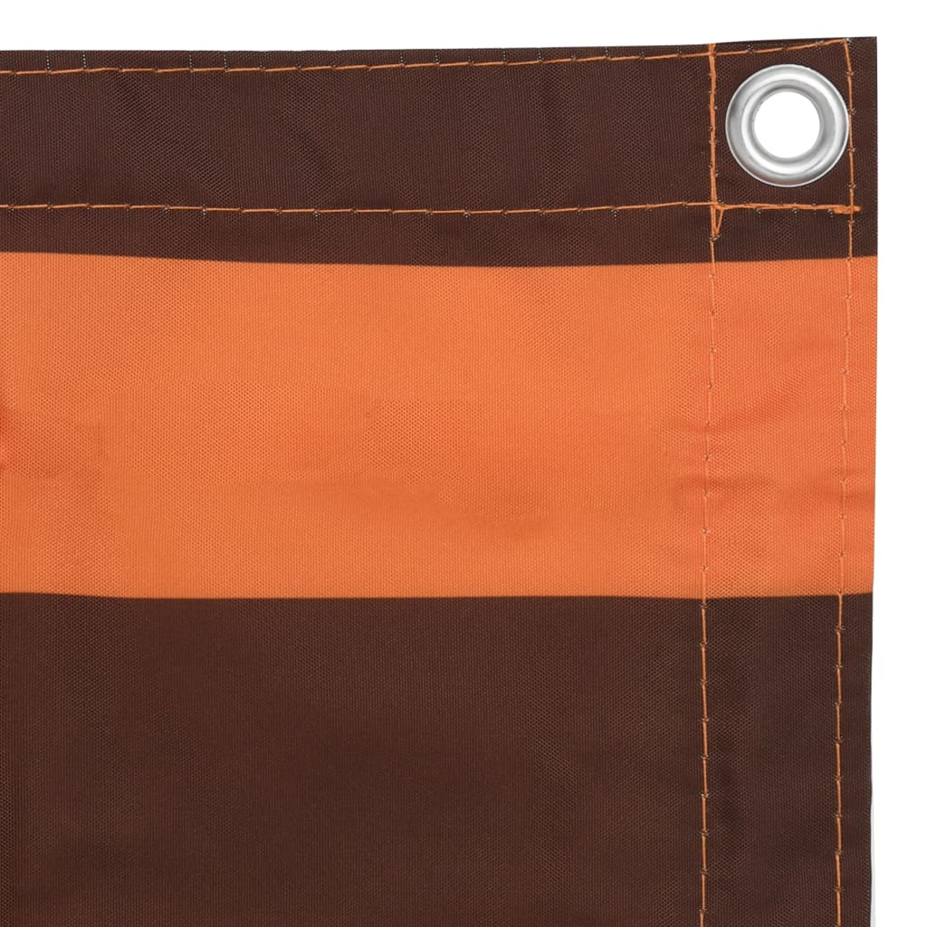 Vidaxl balkonskærm 75x600 cm Oxford stof orange og brun