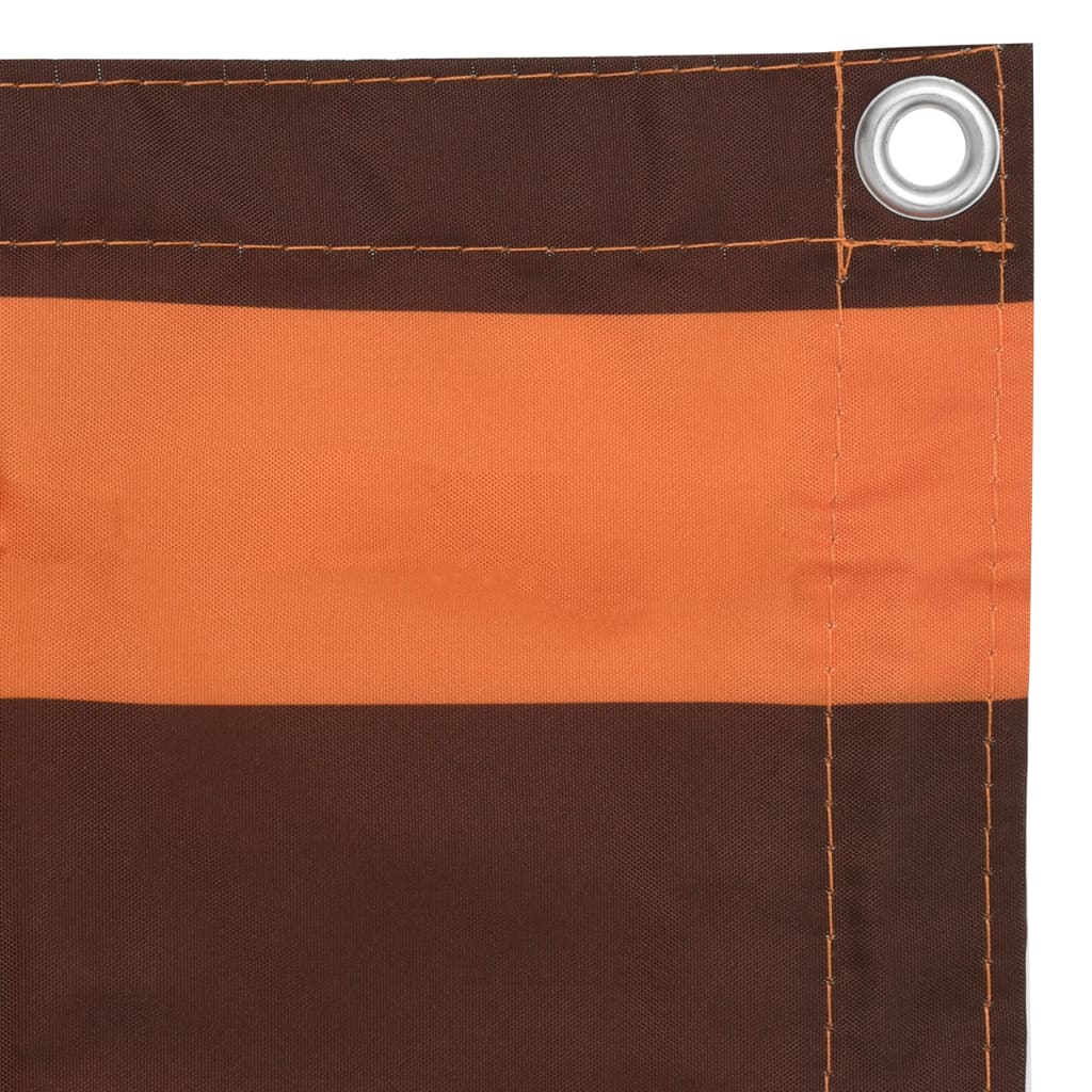 Vidaxl balkonskærm 90x600 cm Oxford stof orange og brun