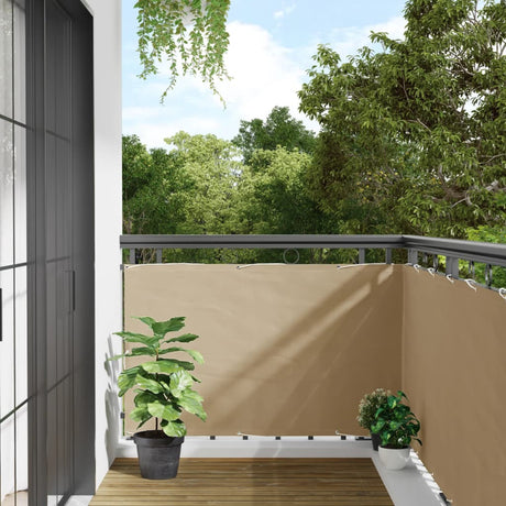 Vidaxl balkonskærm 90x500 cm Oxford stof beige