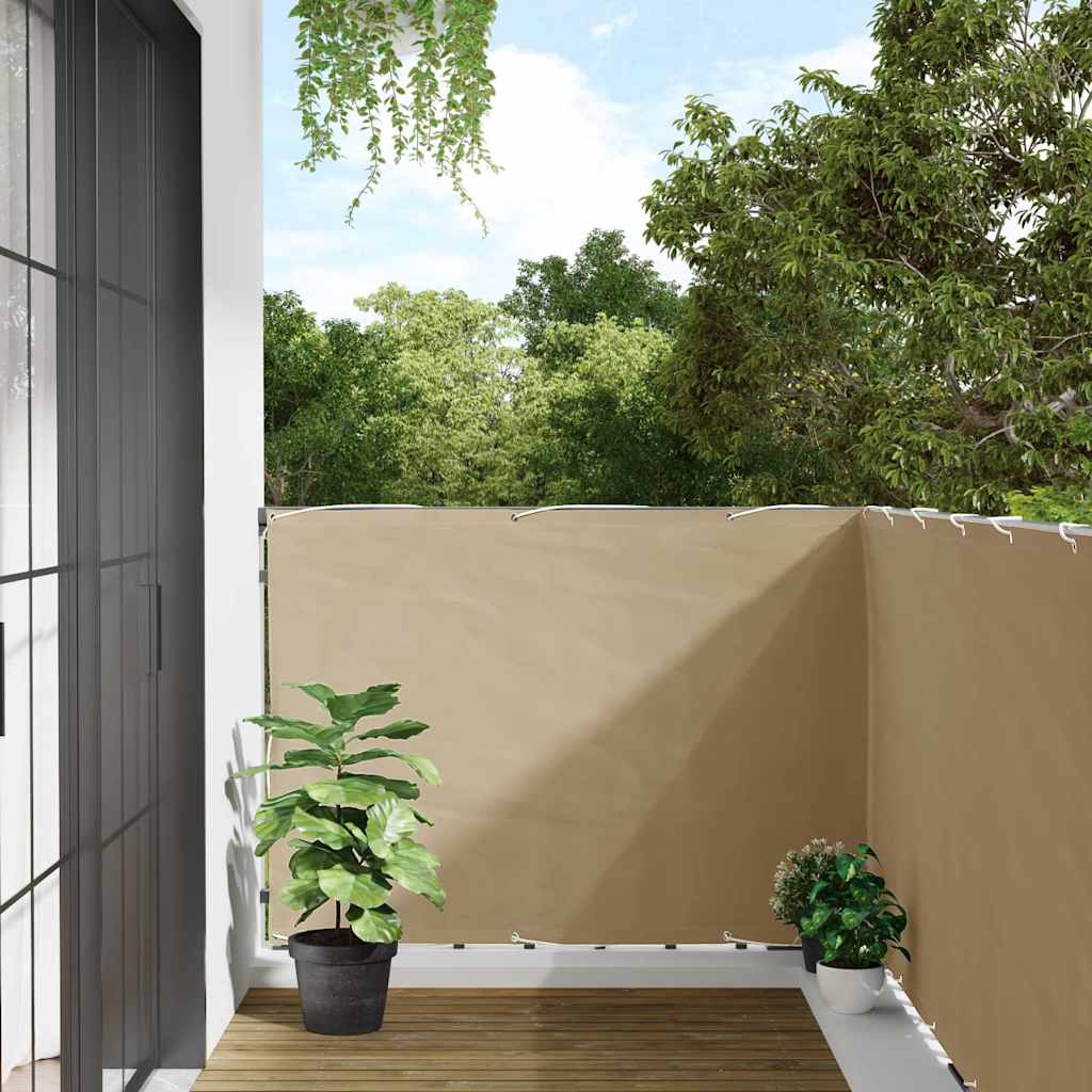 Vidaxl balkonskærm 120x400 cm Oxford stof beige
